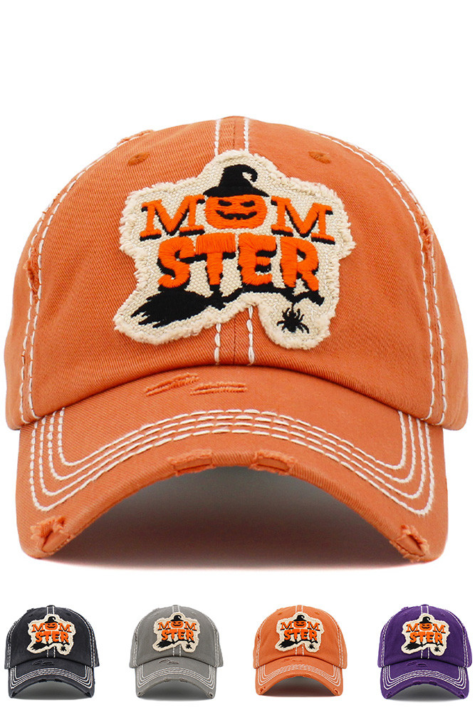 Women's Momster Washed Vintage Baseball Cap by BURACQ