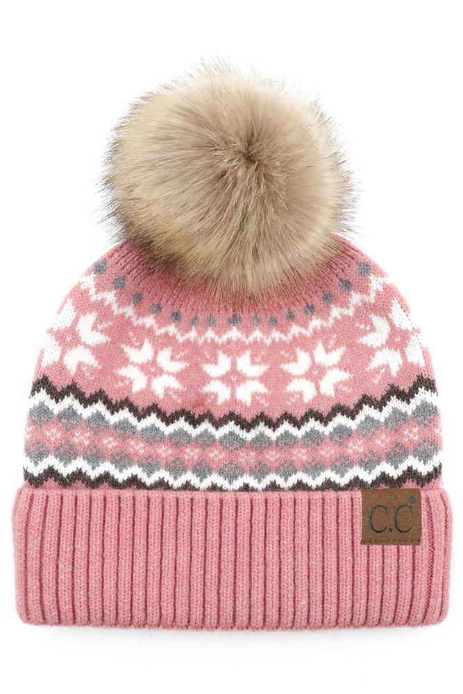 Women's Nordic Fair Isle Pom Beanie — beanie photo 3