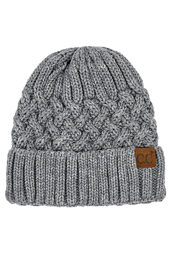 Women's Lattice Pattern Beanie — beanie photo 3