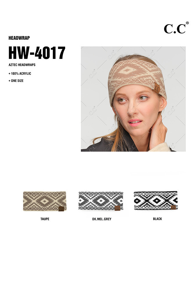 Women's Aztec Pattern Headwraps by BURACQ