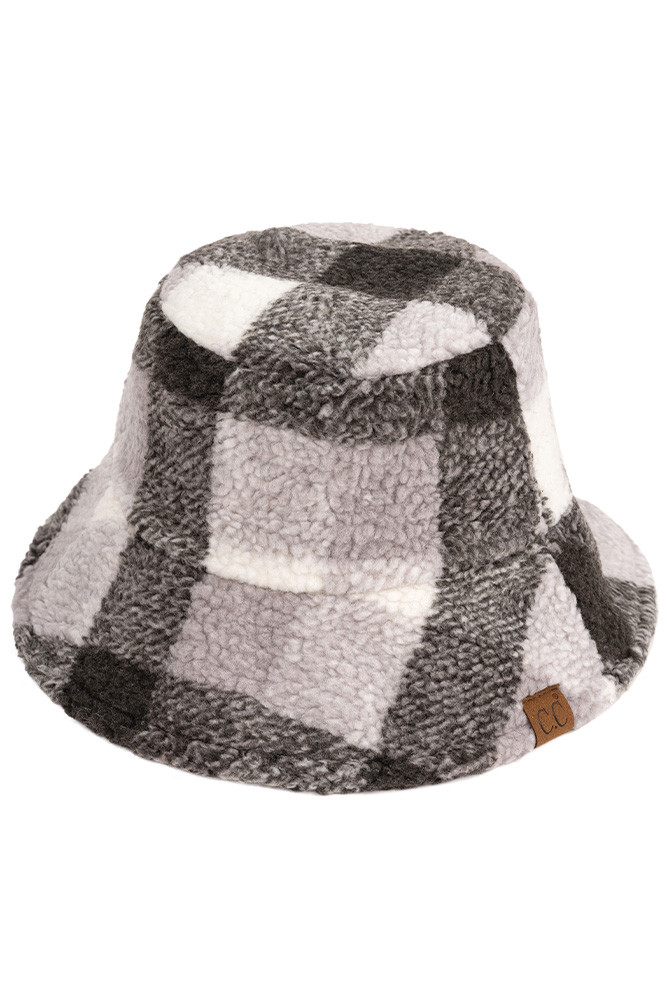 Women's Checkered Pattern Bucket Hat — bucket hat photo 3