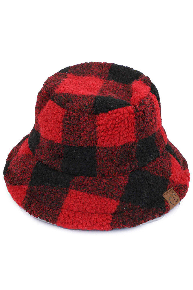 Women's Checkered Pattern Bucket Hat — bucket hat photo 4