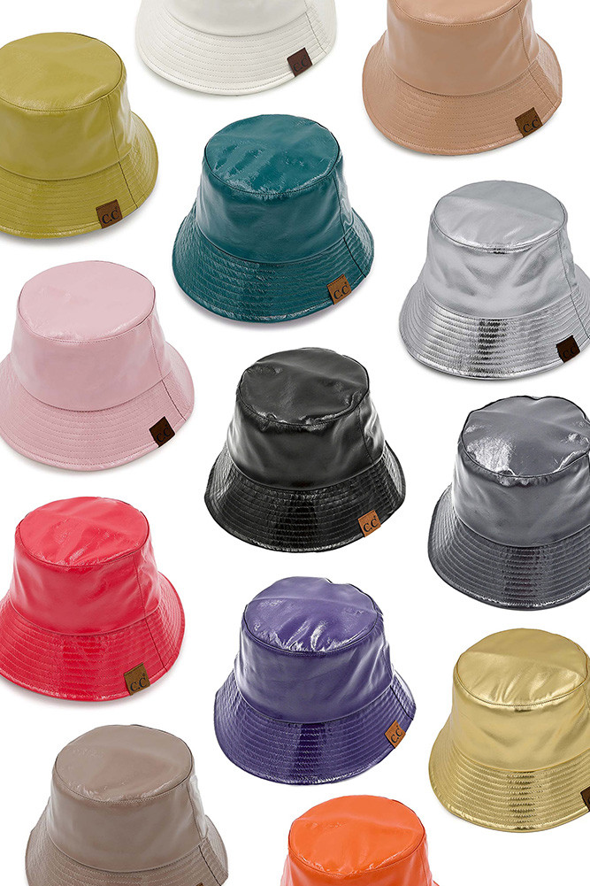 Women's Vegan Leather Bucket Hat by BURACQ