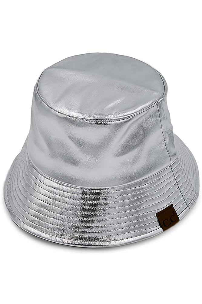 Women's Vegan Leather Bucket Hat — bucket hat photo 7
