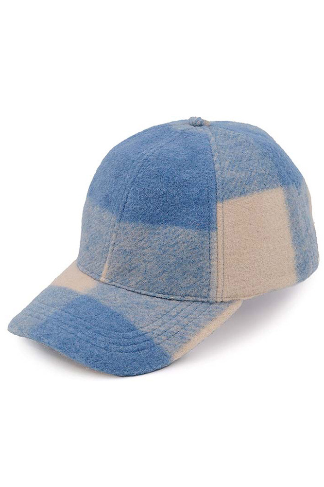 Women's Checkered Pattern Baseball Cap — baseball cap photo 3