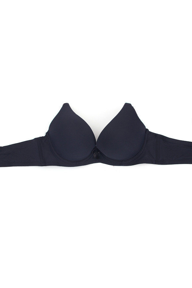Women's Double Push up Plunge Bra in Black