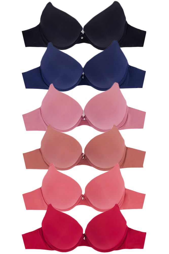 Women's Double Push up Solid Bra by BURACQ