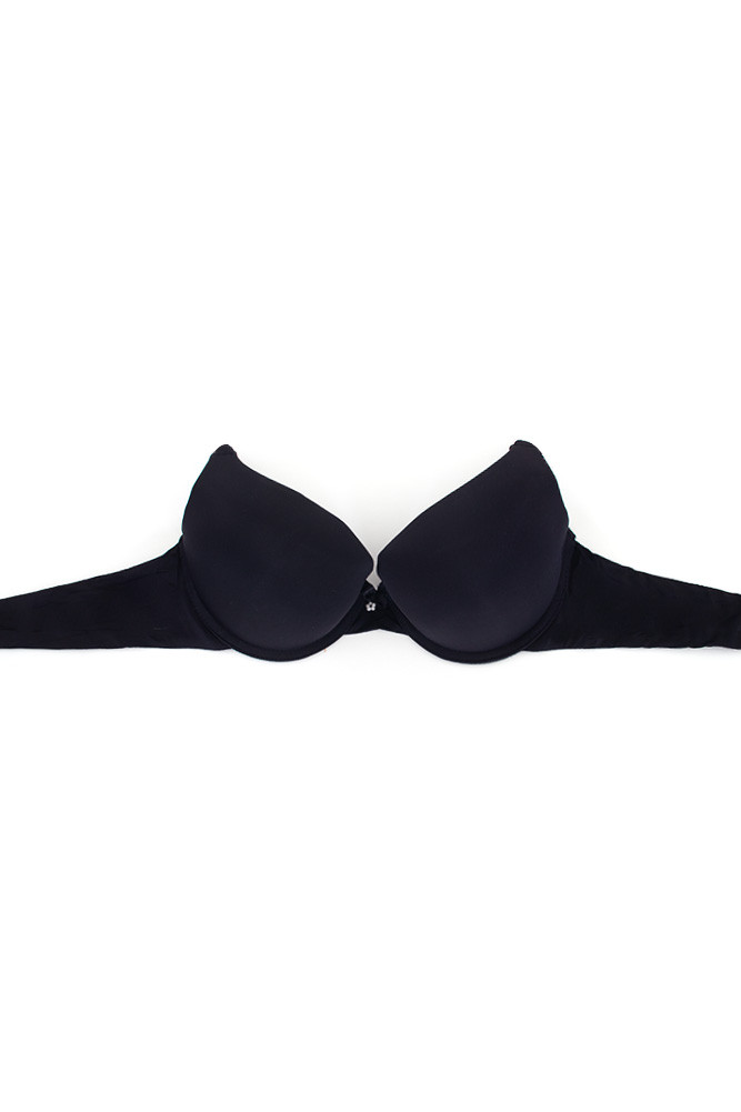 Women's Double Push up Solid Bra in Black