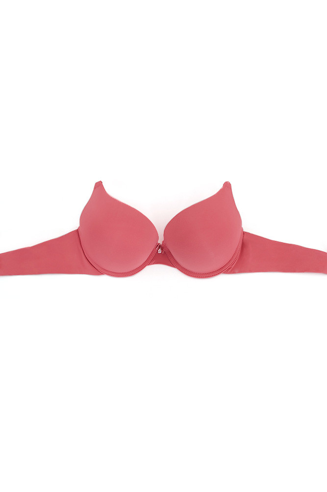 Women's Double Push up Solid Bra in Pink