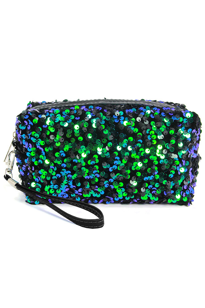 Women's Sequin Pouch – Style PCH156 in Black