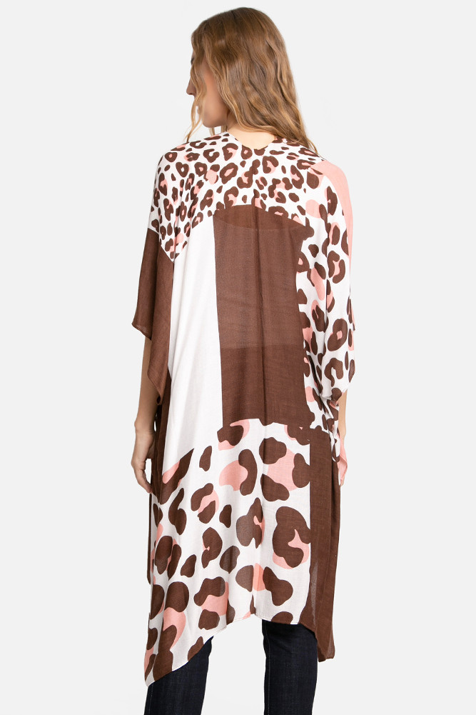 Women's Leopard Print Cover-Up in Brown