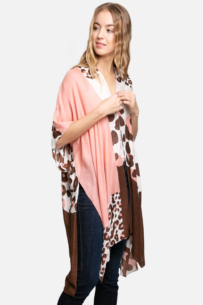 Women's Leopard Print Cover-Up in Brown