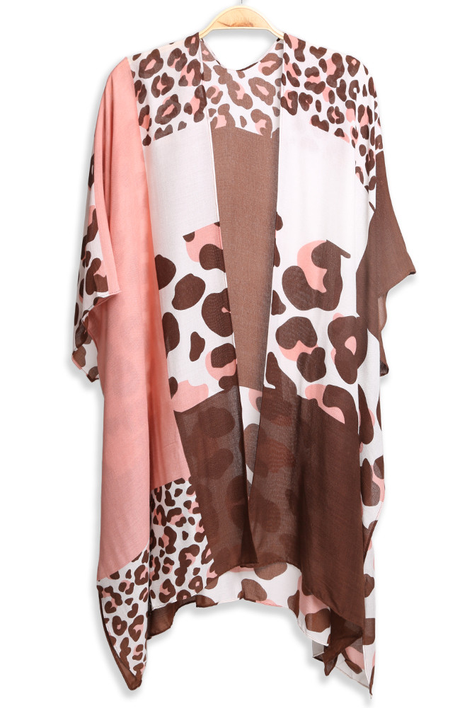 Women's Leopard Print Cover-Up in Brown