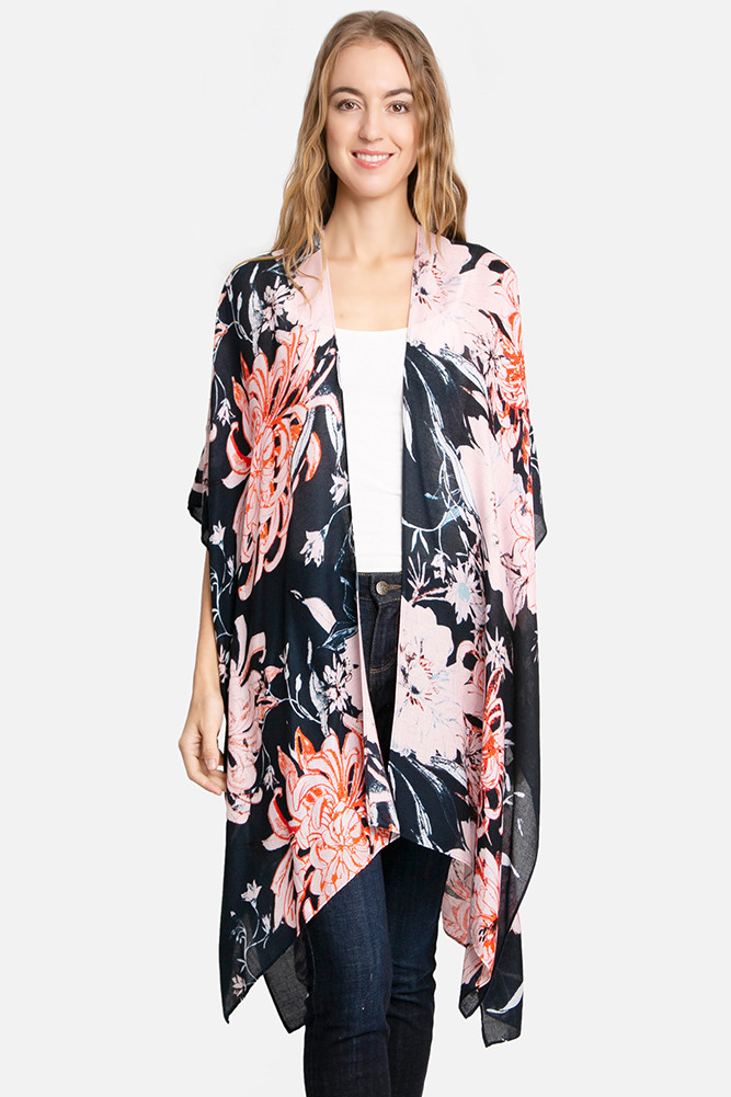 Women's Floral Print Cover-Up in Pink by BURACQ