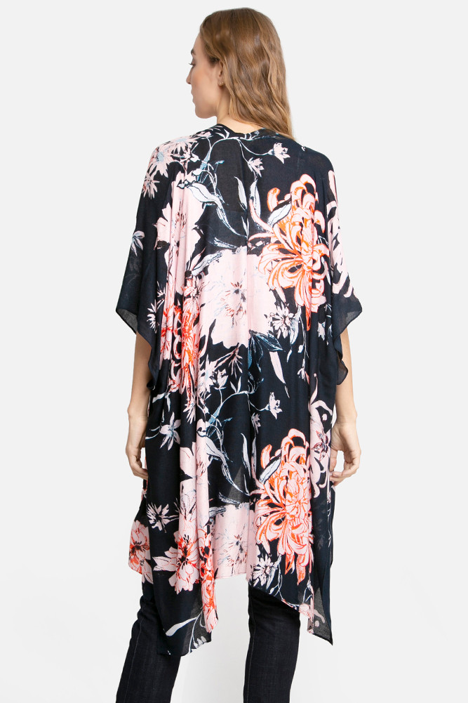 Women's Floral Print Cover-Up in Pink