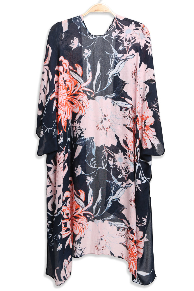 Women's Floral Print Cover-Up in Pink