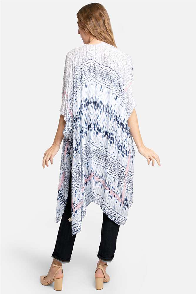 Women's Boho Print Cover-Up in Blue