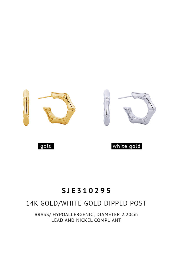 Women's 14K Gold Dipped Post Earrings — earrings photo 4
