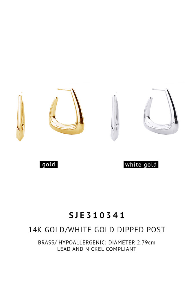 Women's 14K Gold Dipped Post Earrings — earrings photo 3
