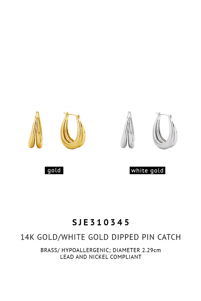 Women's 14K Gold Dipped Hoop Earrings — hoop earrings photo 3