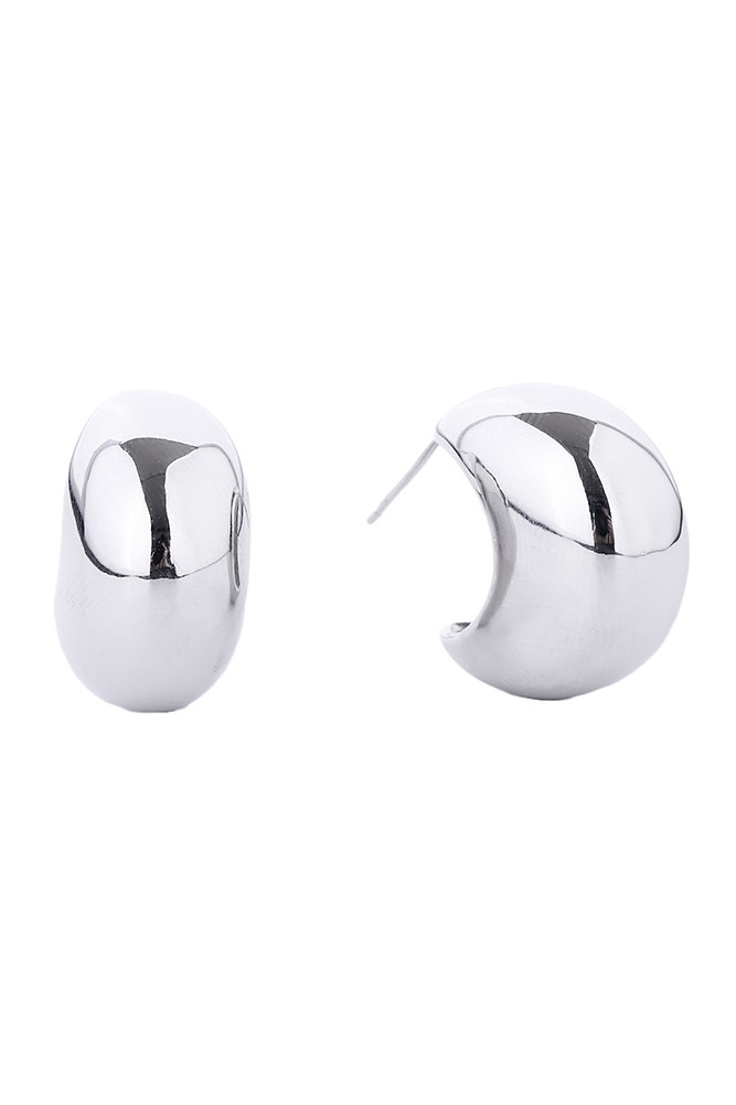 Women's 14K Gold Dipped Post Earrings in White Gold