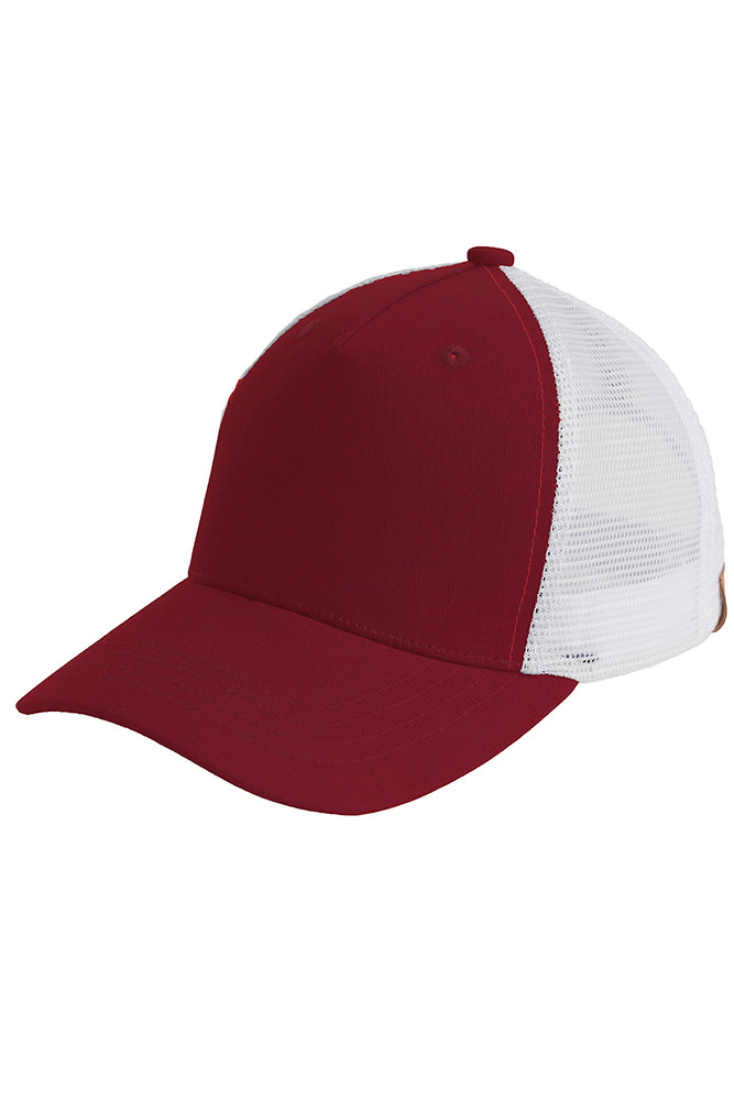 Women's Solid Trucker Cap in Burgundy