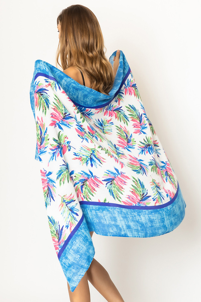 Women's Palm Leaf Print Scarf by BURACQ
