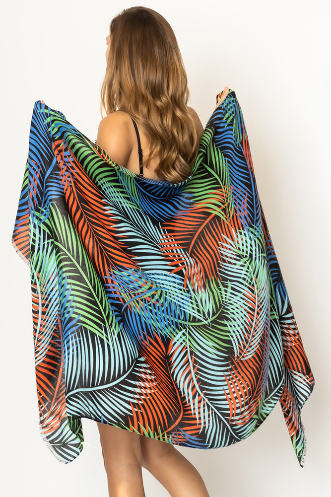 Women's Palm Leaf Print Scarf by BURACQ