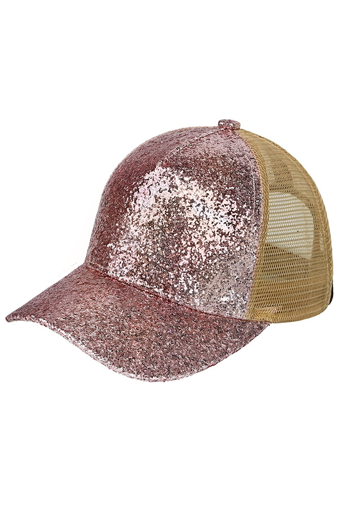 Women's Glitter Trucker Cap — trucker hat photo 5