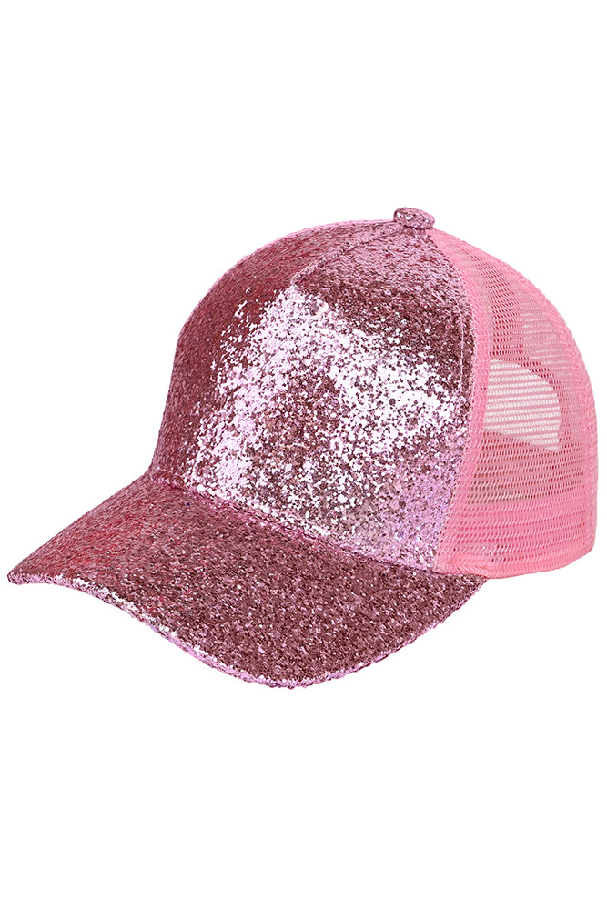 Women's Glitter Trucker Cap — trucker hat photo 6
