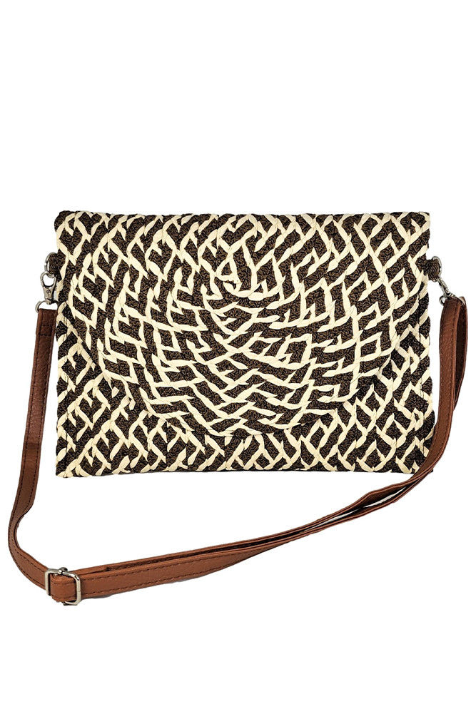 Women's Straw Pattern Clutch Crossbody Bag by BURACQ