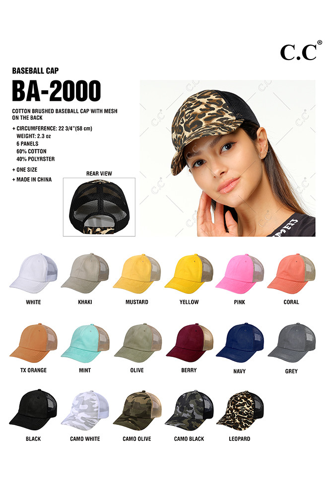 Women's Cotton Brushed Baseball Cap — baseball cap photo 2