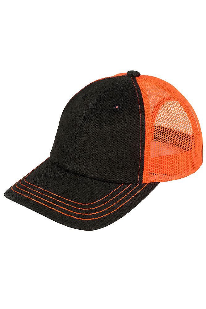 Women's Black with Color Mesh Baseball Cap — baseball cap photo 6