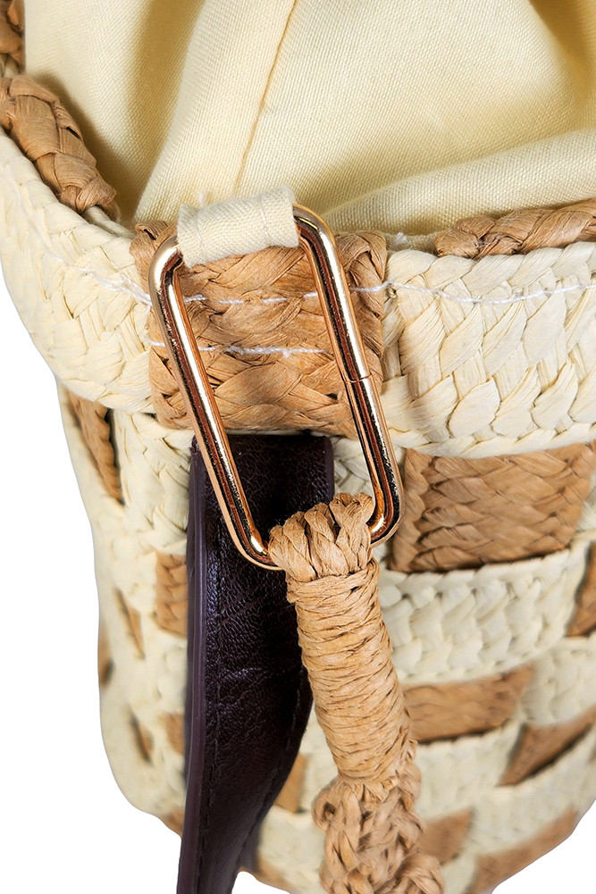 Women's Straw Weaved Bucket Bag — bucket bag photo 3
