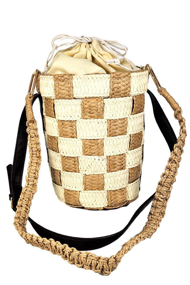 Women's Straw Weaved Bucket Bag — bucket bag photo 6
