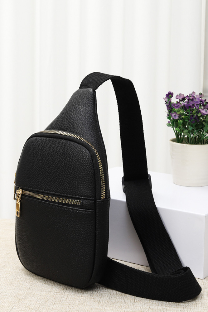 Women's Solid PU Sling Bag by BURACQ