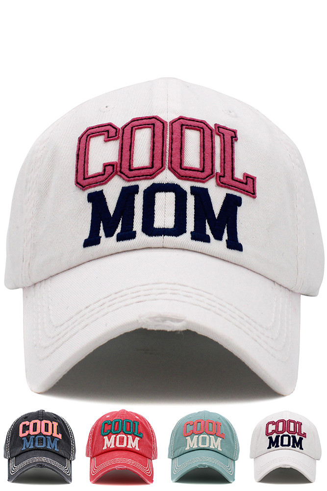 Women's Cool Mom Washed Vintage Baseball Cap by BURACQ