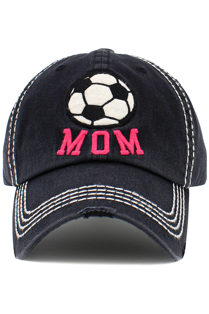 Soccer Mom Vintage Ballcap in Black