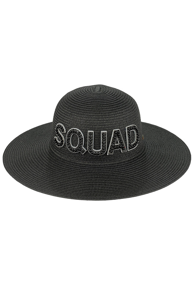 Women's Bride & Squad Pearls Wide Brim Sun Hat in Squad