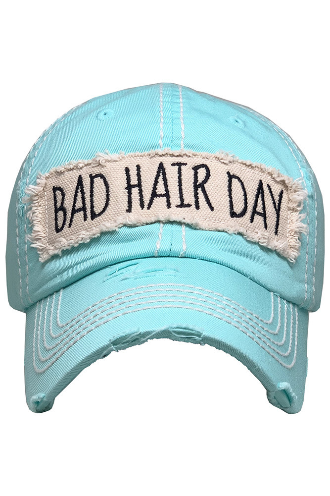Women's Bad Hair Day Washed Vintage Baseball Cap — baseball cap photo 8