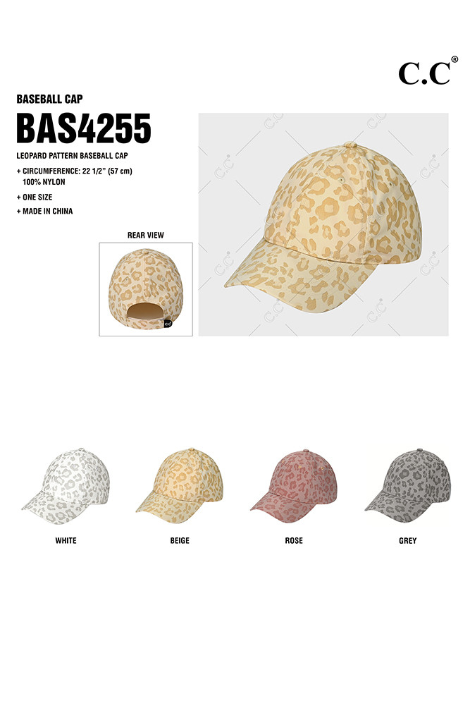 Women's Leopard Pattern Baseball Cap — baseball cap photo 2