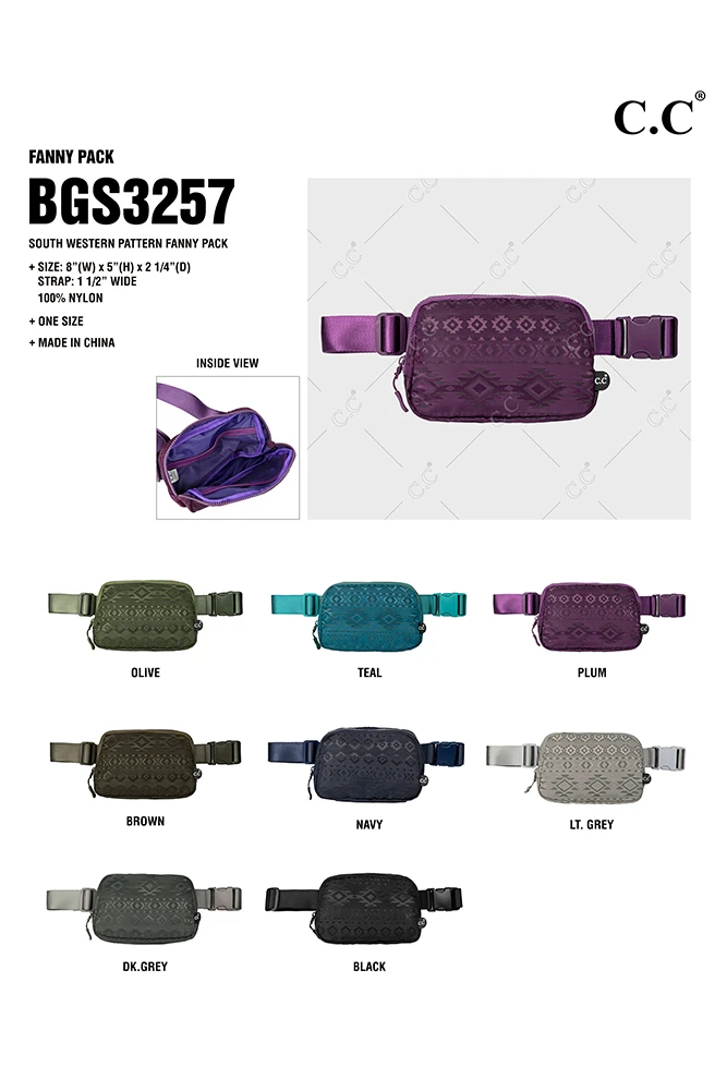 Women's South Western Pattern Fanny Pack Belt Bag — fanny pack photo 2