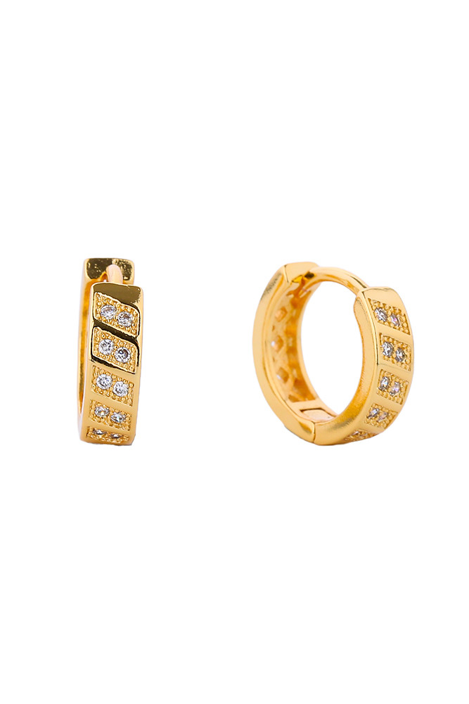Women's 14K Gold Dipped Huggie Earrings in Gold by BURACQ
