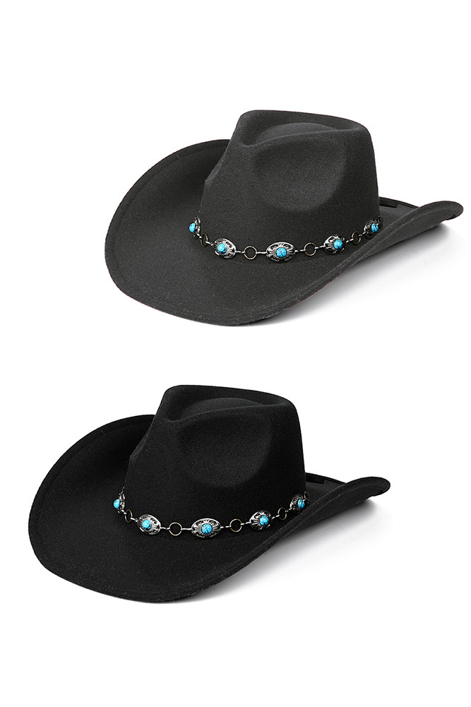 Women's Trim Band Vegan Felt Cowboy Hat by BURACQ