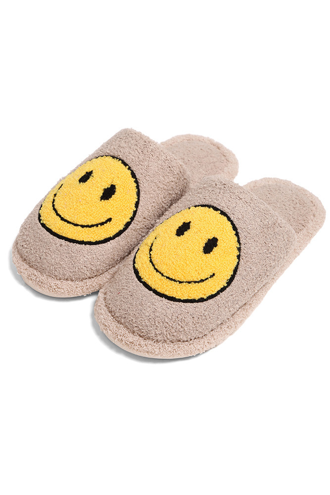Women's Happy Face Slippers — slippers photo 2