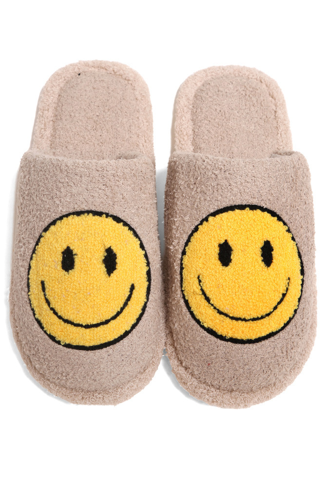 Women's Happy Face Slippers — slippers photo 5
