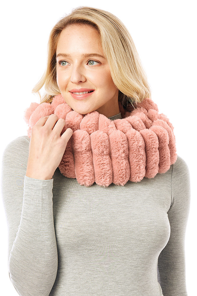 Women's Soft Faux Fur Infinity Scarf by BURACQ