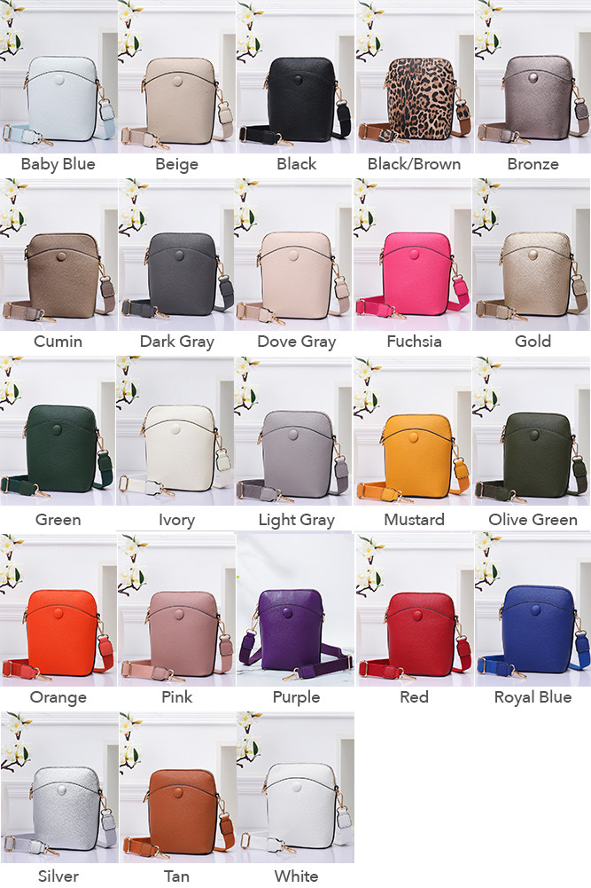 Women's Solid PU Mini Crossbody Bag by BURACQ