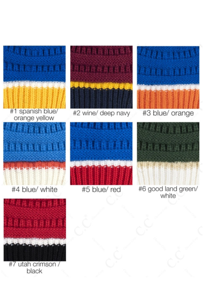 Women's Team Color Ribbed Beanie with Pom — beanie photo 3