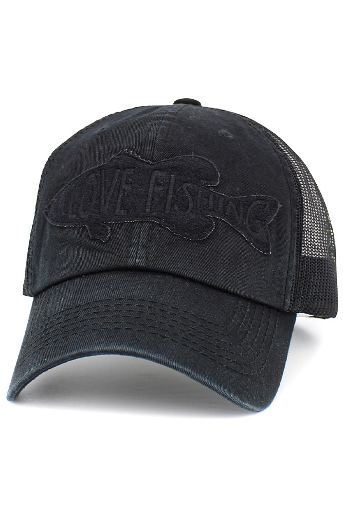Women's I Love Fishing Mesh Back Baseball Cap — baseball cap photo 2